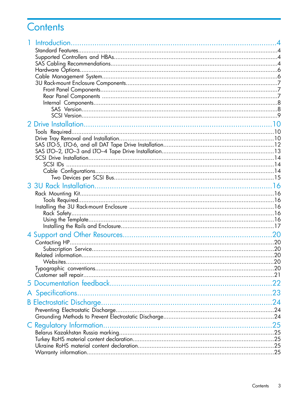 HP StoreEver Rack-mount Kits User Manual | Page 3 / 26