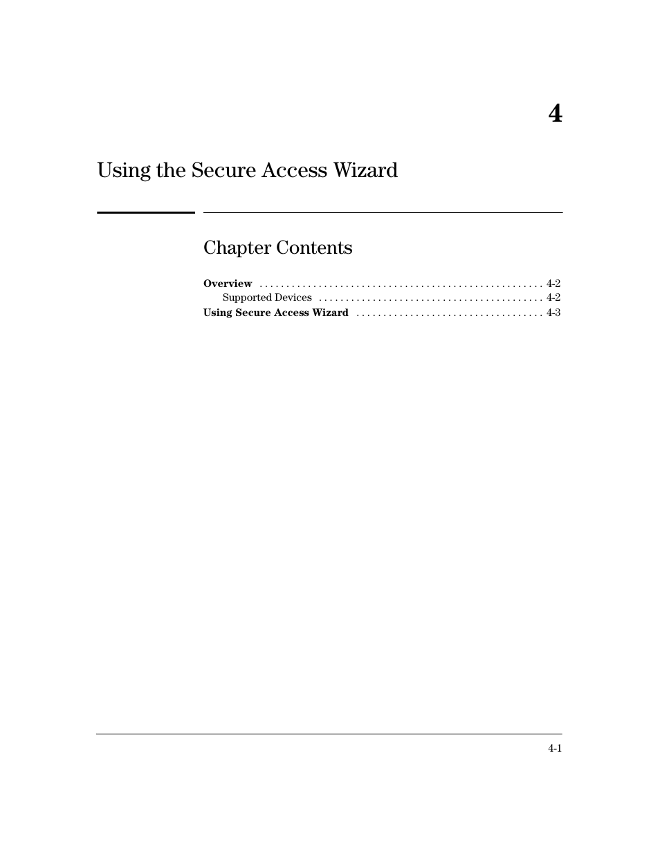 Using the secure access wizard, Chapter contents, 4 using the secure access wizard | HP Identity Driven Manager Software Licenses User Manual | Page 137 / 190