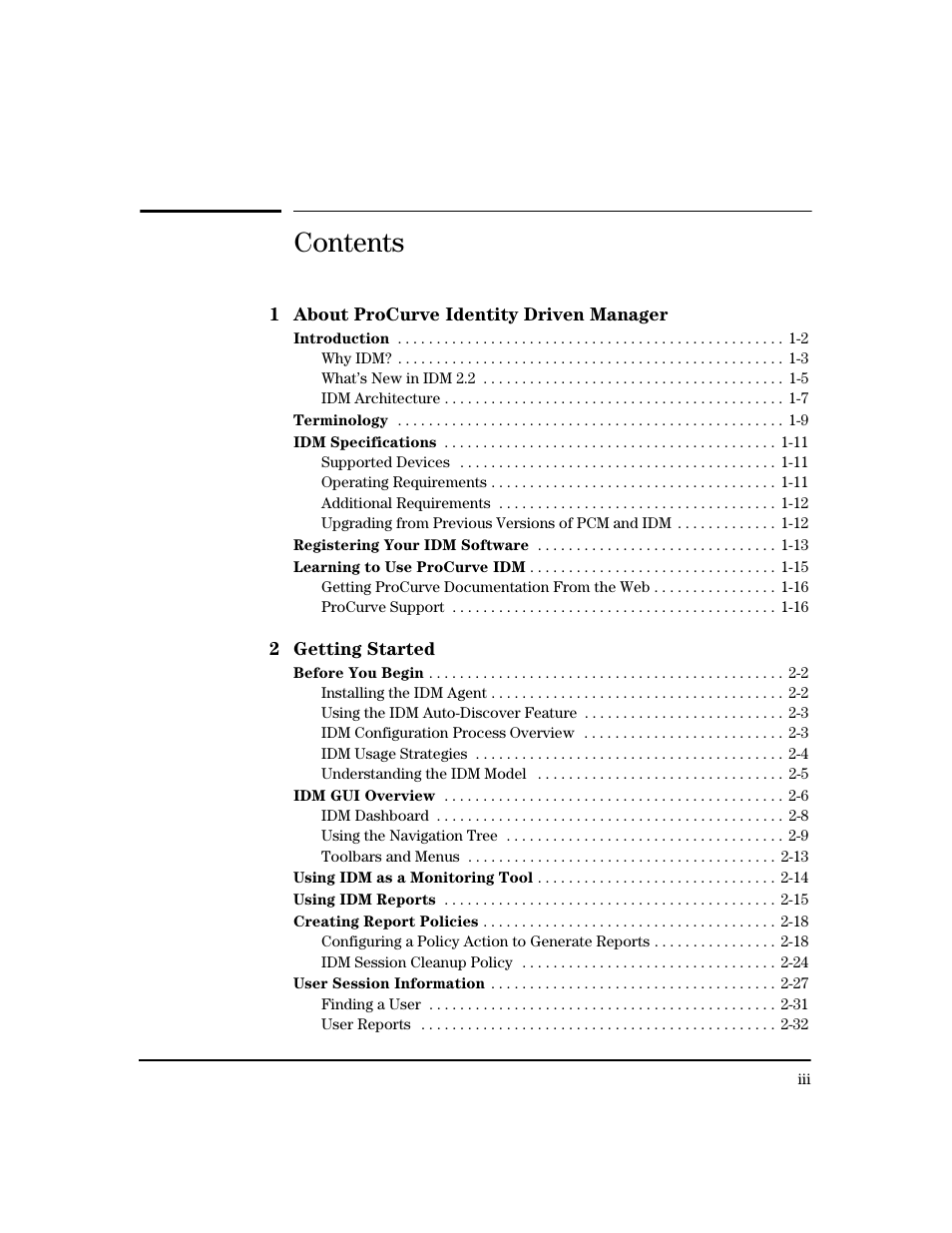 HP Identity Driven Manager Software Licenses User Manual | Page 3 / 190