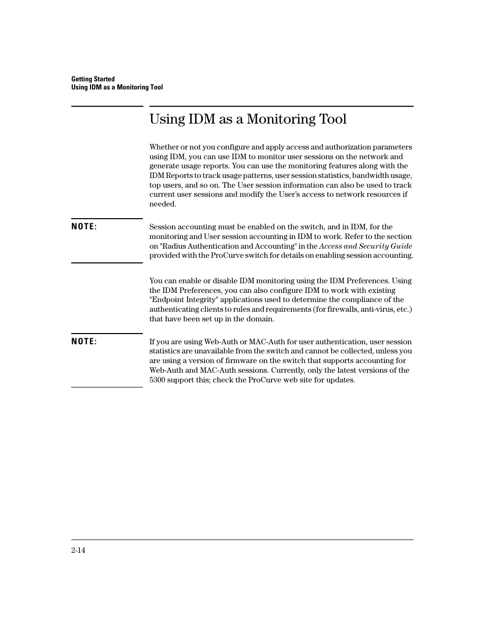 Using idm as a monitoring tool | HP Identity Driven Manager Software Licenses User Manual | Page 36 / 190