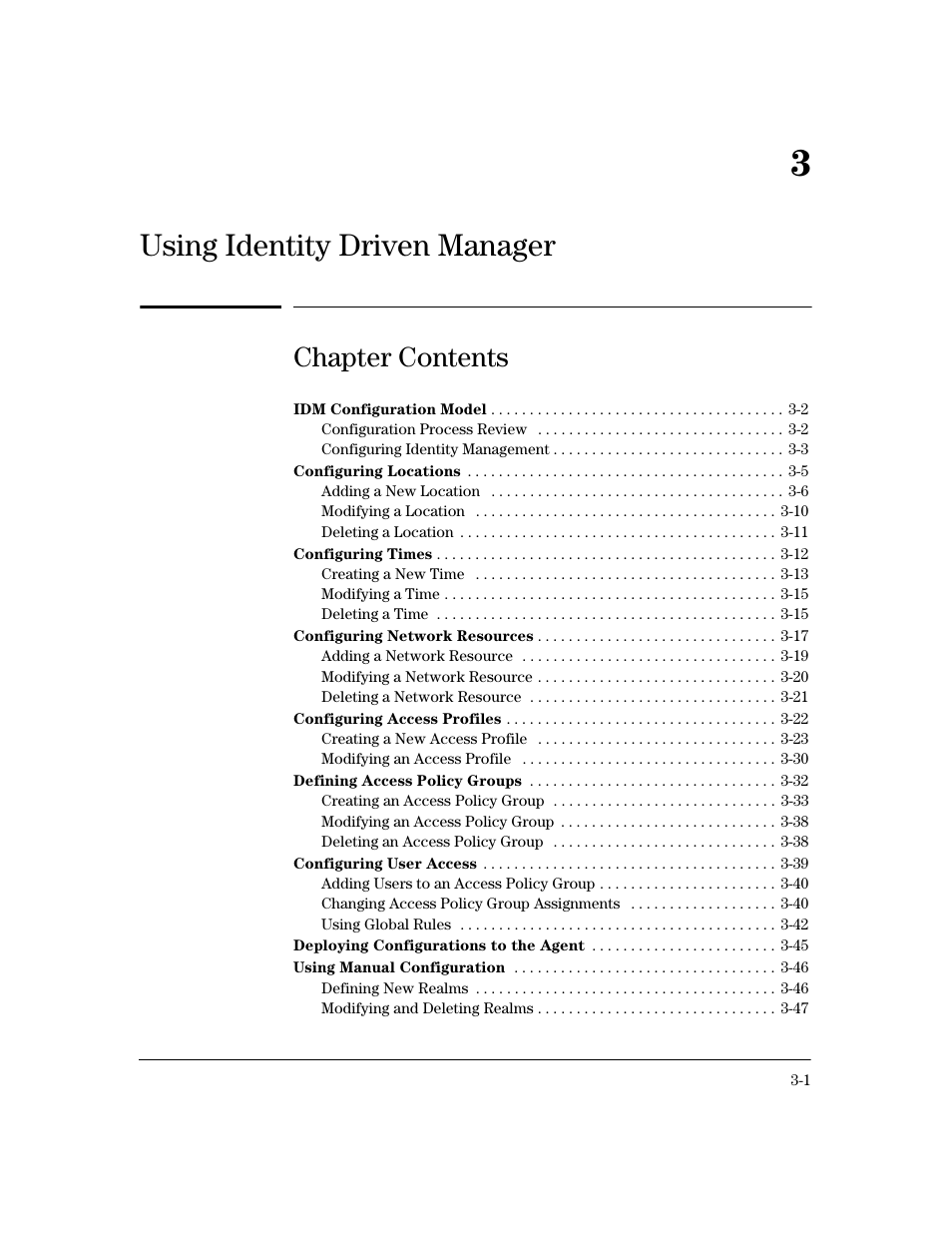 Using identity driven manager, Chapter contents, 3 using identity driven manager | HP Identity Driven Manager Software Licenses User Manual | Page 63 / 190