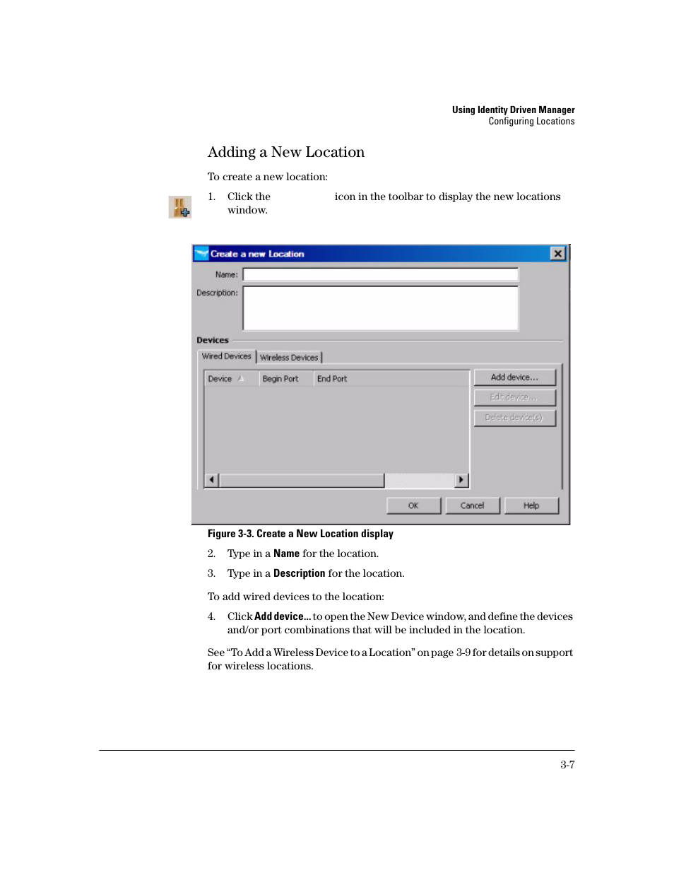 Adding a new location, Adding a new location -6 | HP Identity Driven Manager Software Licenses User Manual | Page 69 / 190