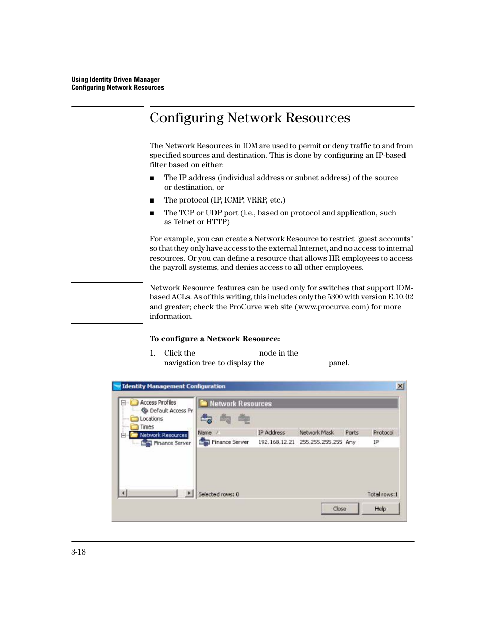 Configuring network resources | HP Identity Driven Manager Software Licenses User Manual | Page 80 / 190