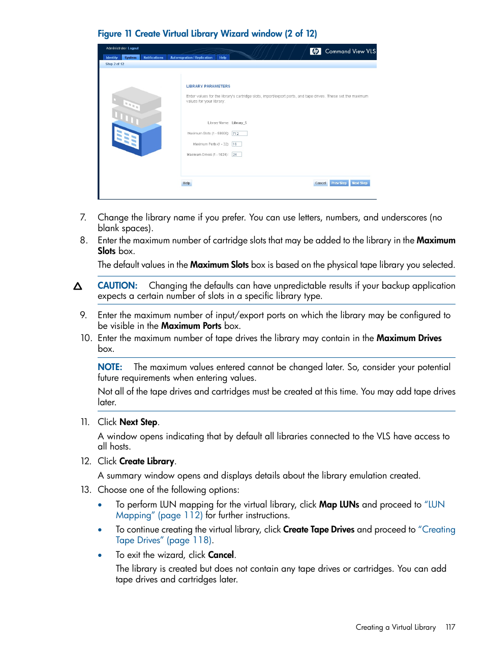 HP 9000 Virtual Library System User Manual | Page 117 / 268
