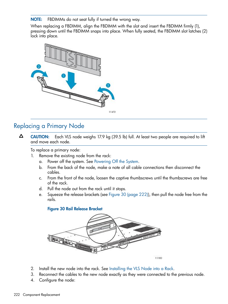 Replacing a primary node | HP 9000 Virtual Library System User Manual | Page 222 / 268