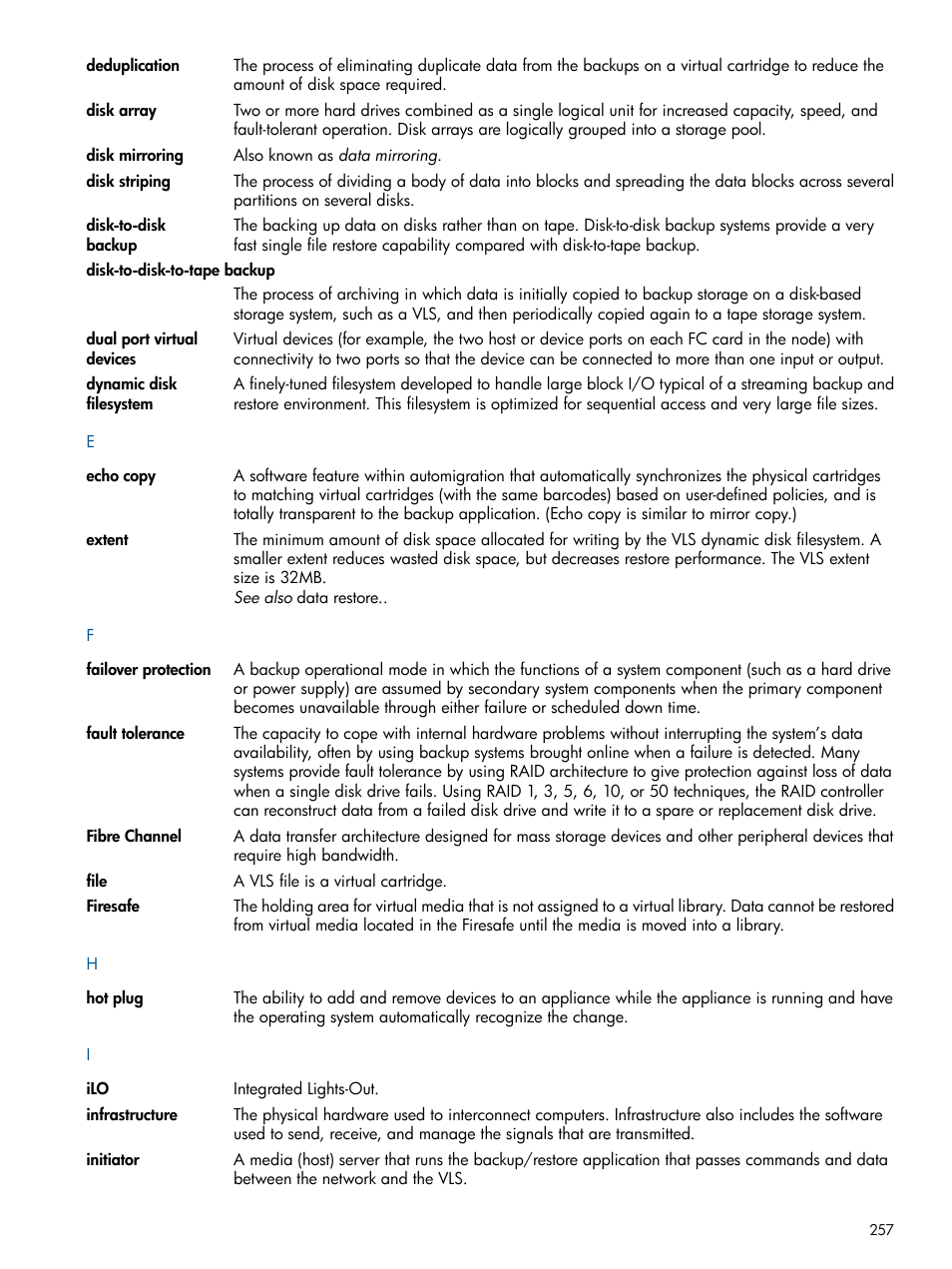 HP 9000 Virtual Library System User Manual | Page 257 / 268