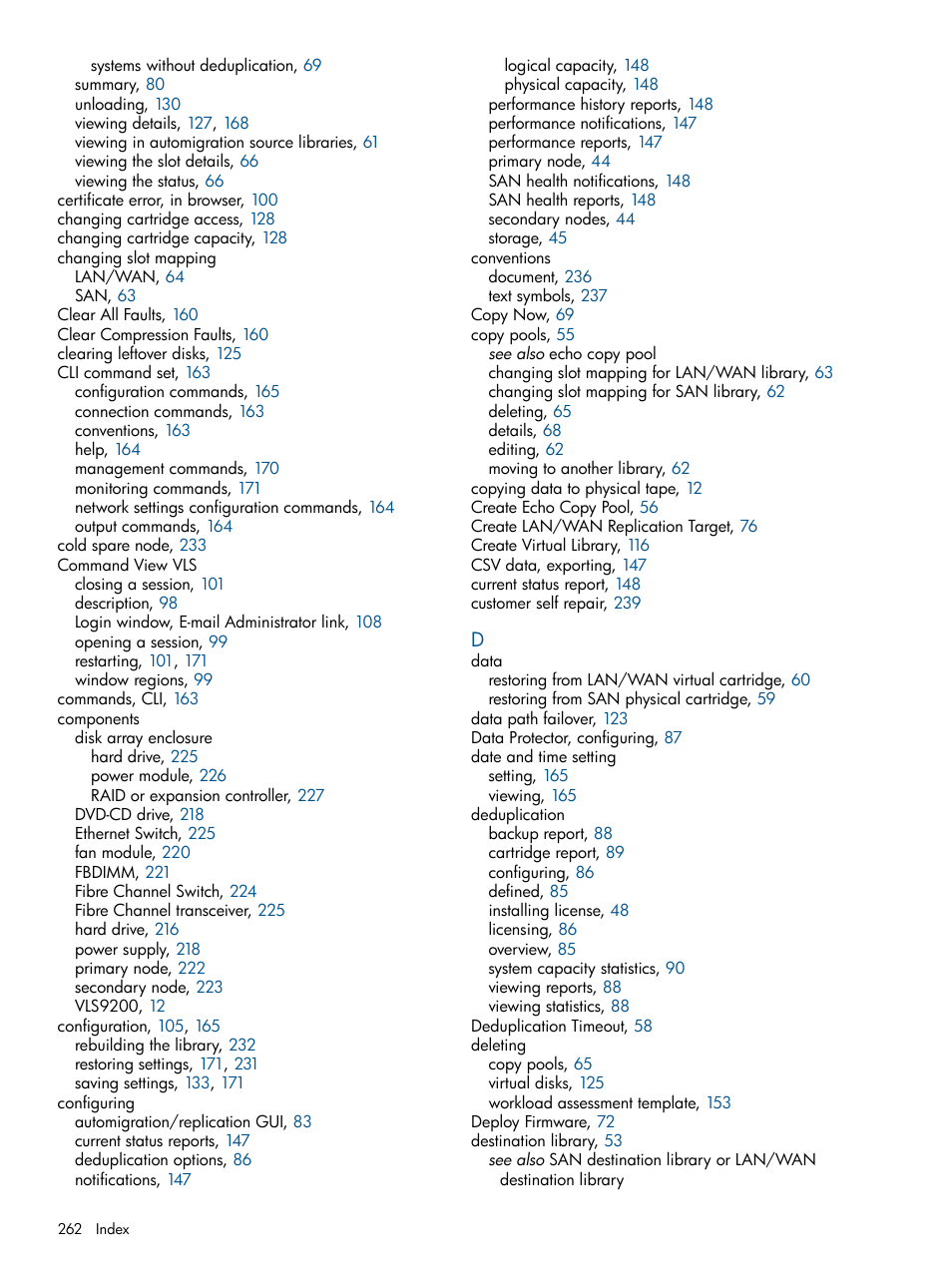 HP 9000 Virtual Library System User Manual | Page 262 / 268