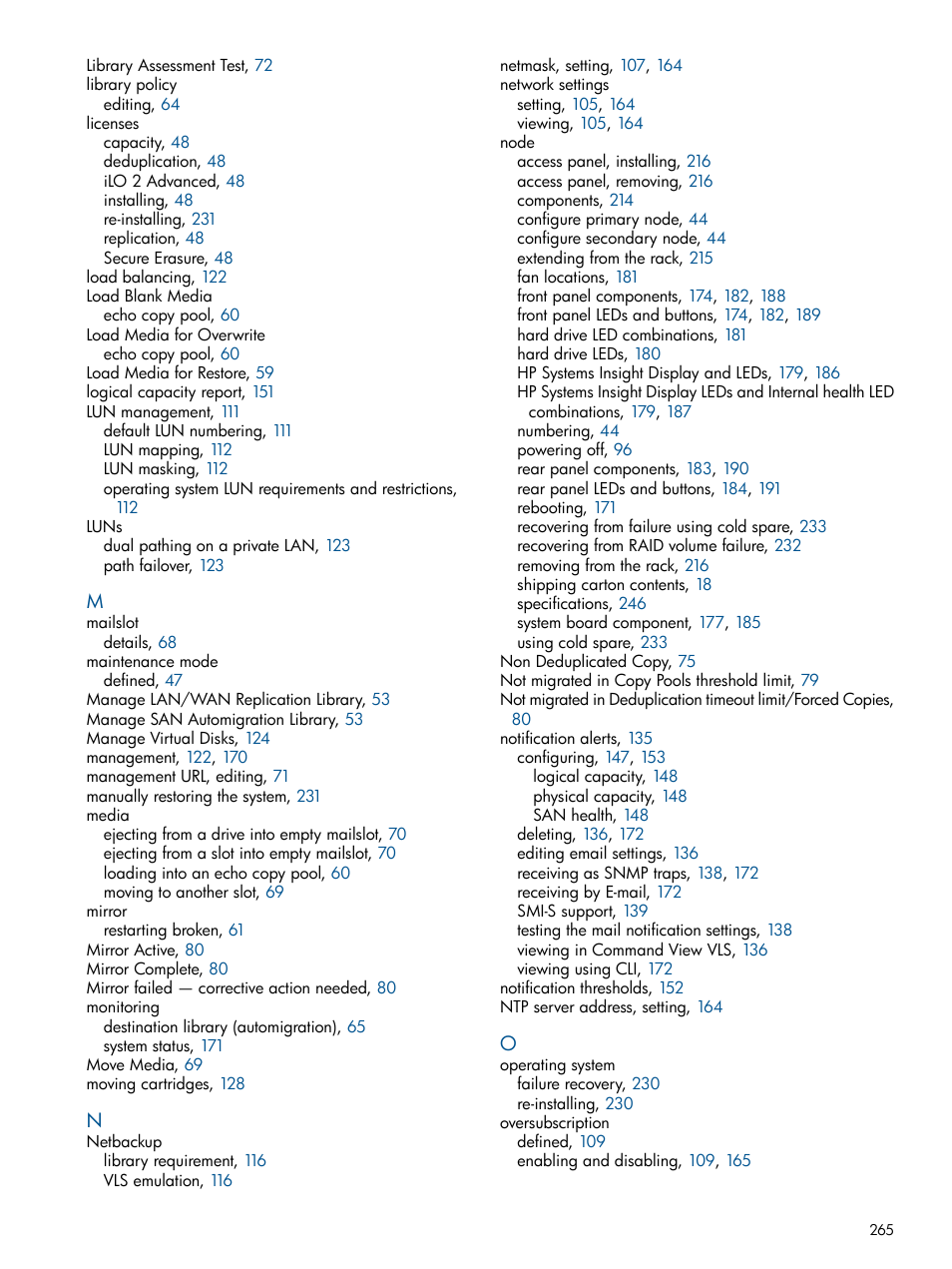 HP 9000 Virtual Library System User Manual | Page 265 / 268