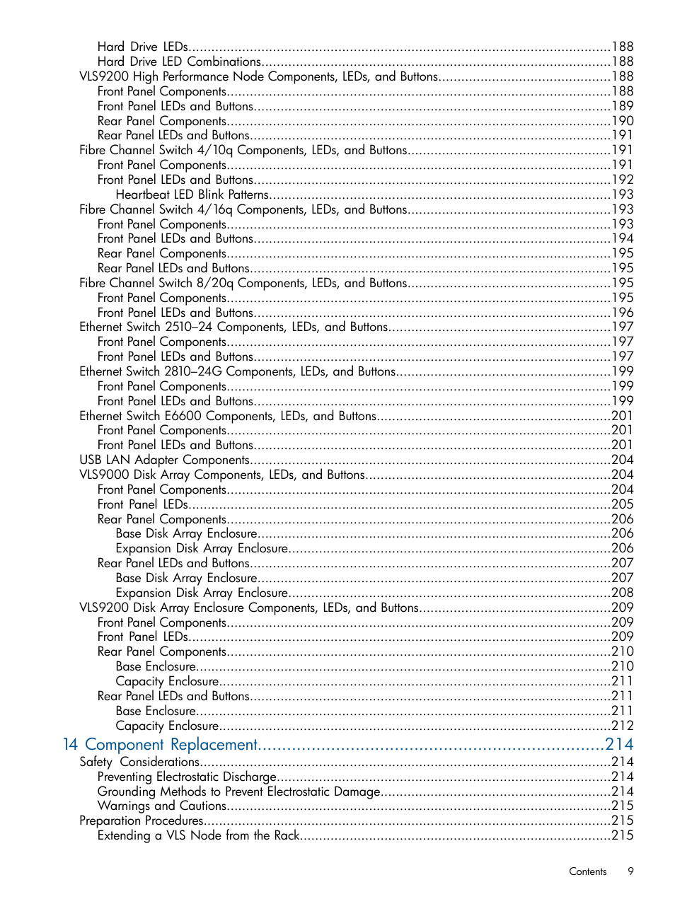 14 component replacement | HP 9000 Virtual Library System User Manual | Page 9 / 268