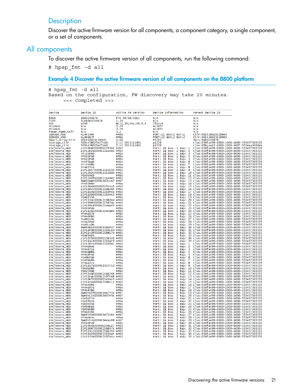 All components, Description | HP StoreAll Storage User Manual | Page 21 / 93