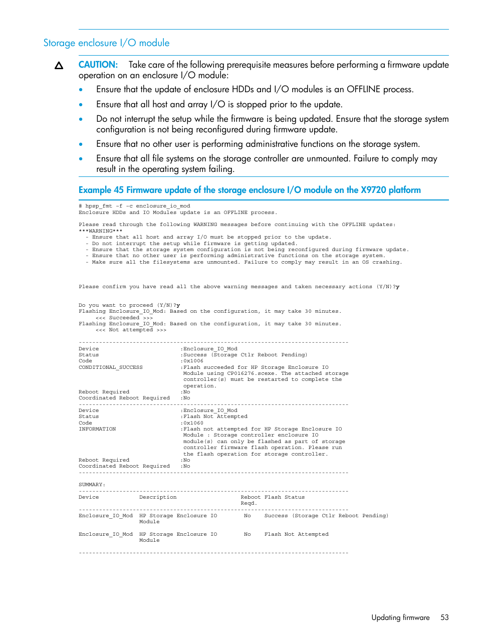 Storage enclosure i/o module | HP StoreAll Storage User Manual | Page 53 / 93