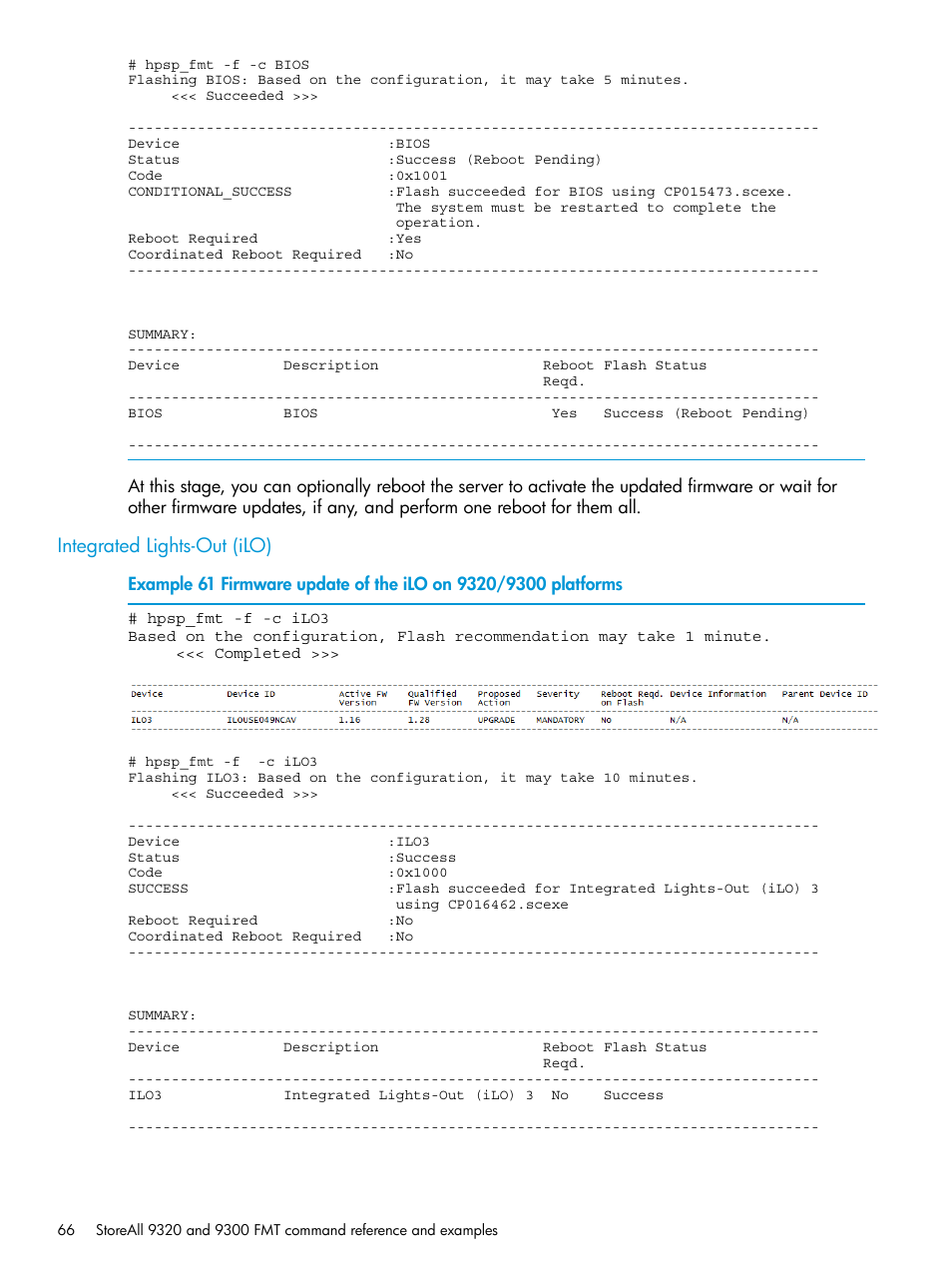 Integrated lights-out (ilo) | HP StoreAll Storage User Manual | Page 66 / 93