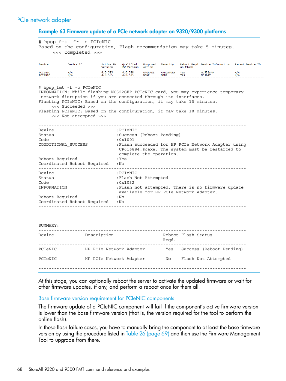 Pcie network adapter | HP StoreAll Storage User Manual | Page 68 / 93