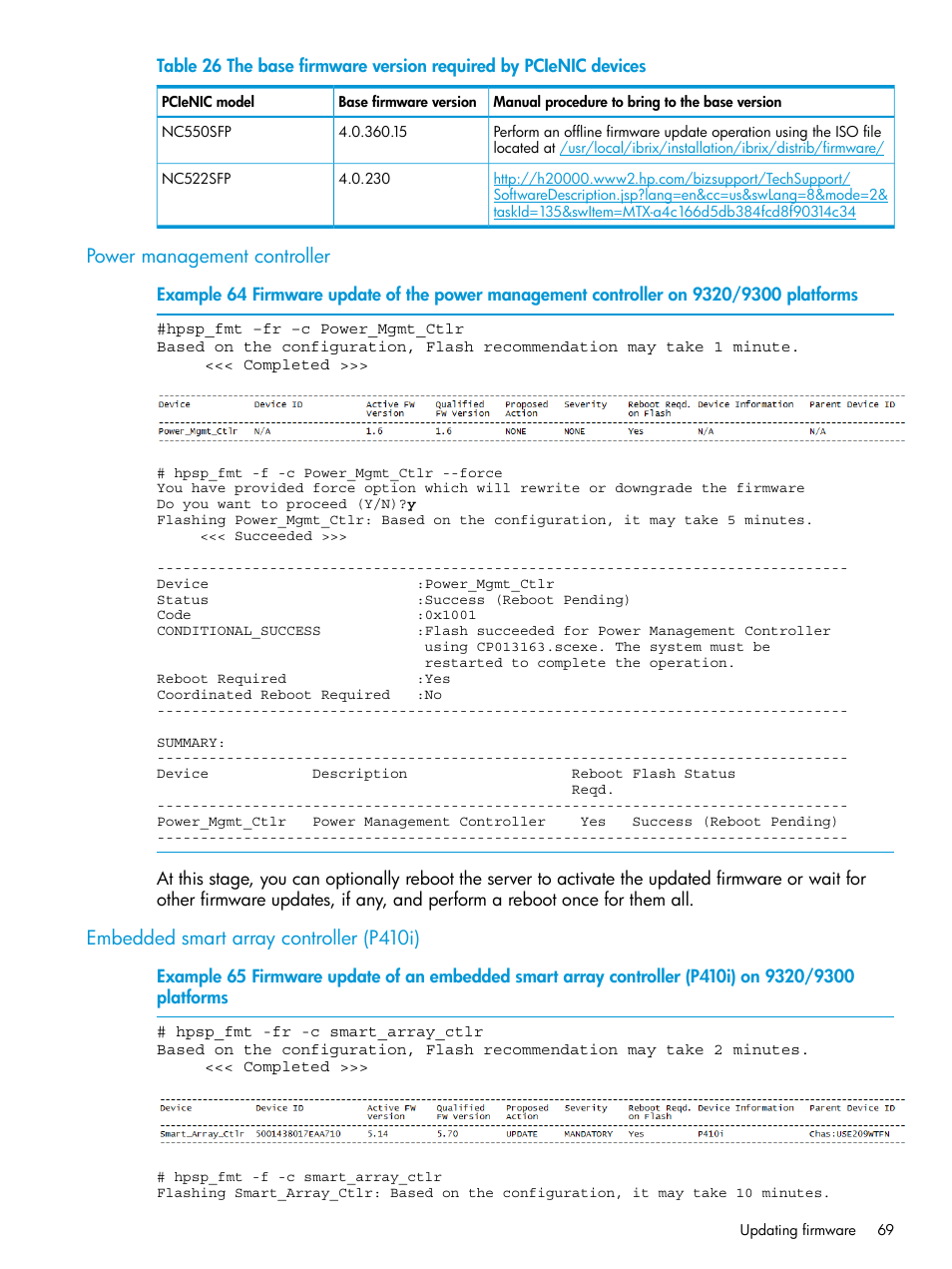 Power management controller, Embedded smart array controller (p410i) | HP StoreAll Storage User Manual | Page 69 / 93