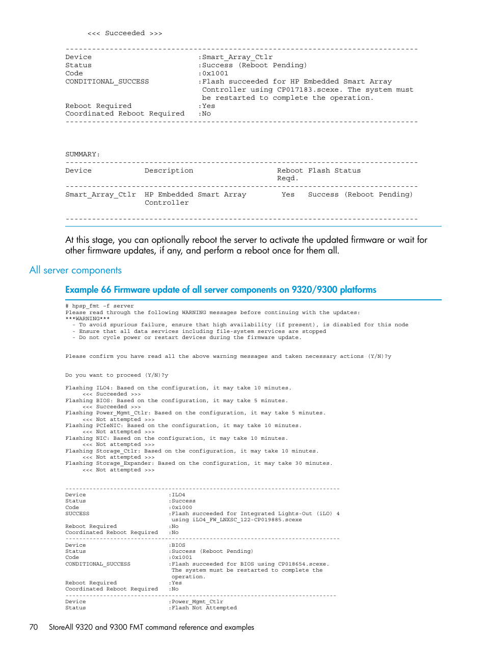 All server components | HP StoreAll Storage User Manual | Page 70 / 93