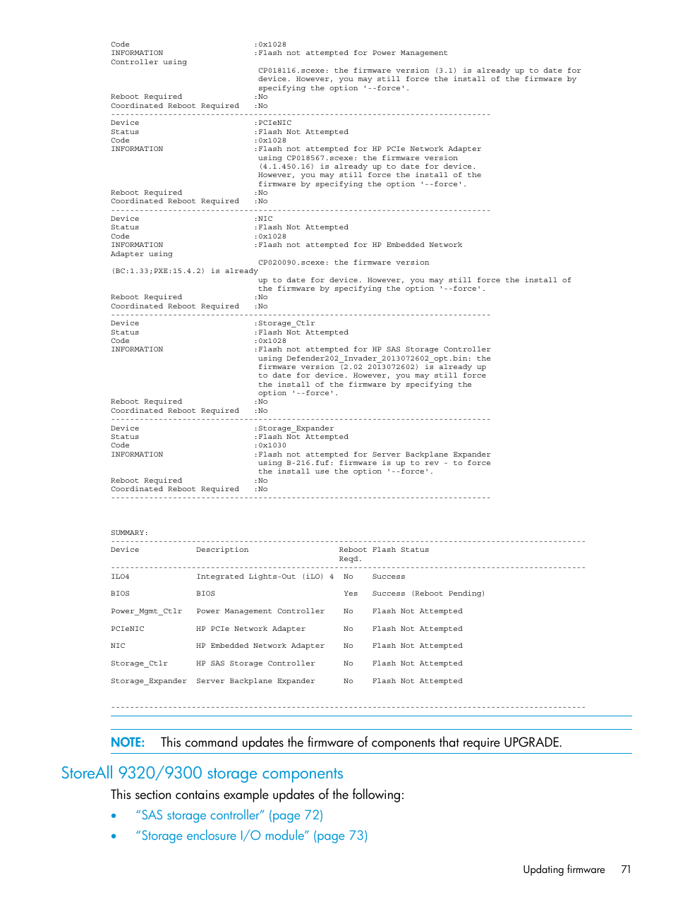 Storeall 9320/9300 storage components | HP StoreAll Storage User Manual | Page 71 / 93