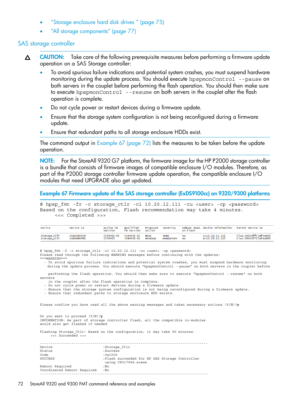 Sas storage controller | HP StoreAll Storage User Manual | Page 72 / 93