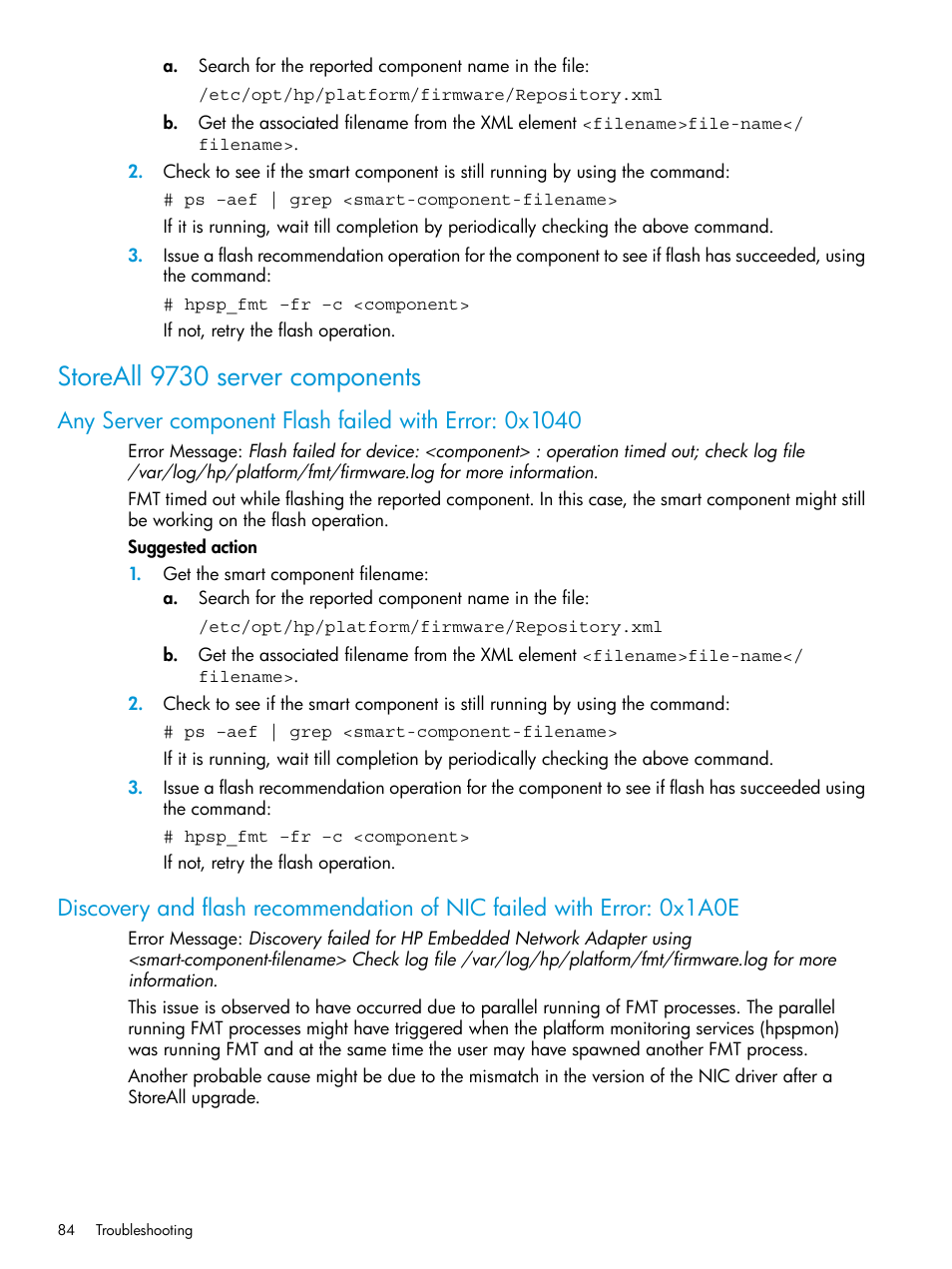 Storeall 9730 server components | HP StoreAll Storage User Manual | Page 84 / 93