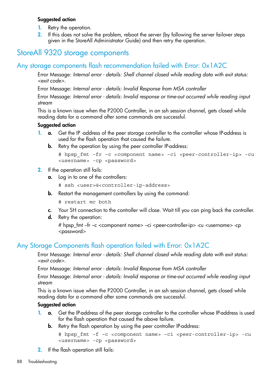 Storeall 9320 storage components | HP StoreAll Storage User Manual | Page 88 / 93