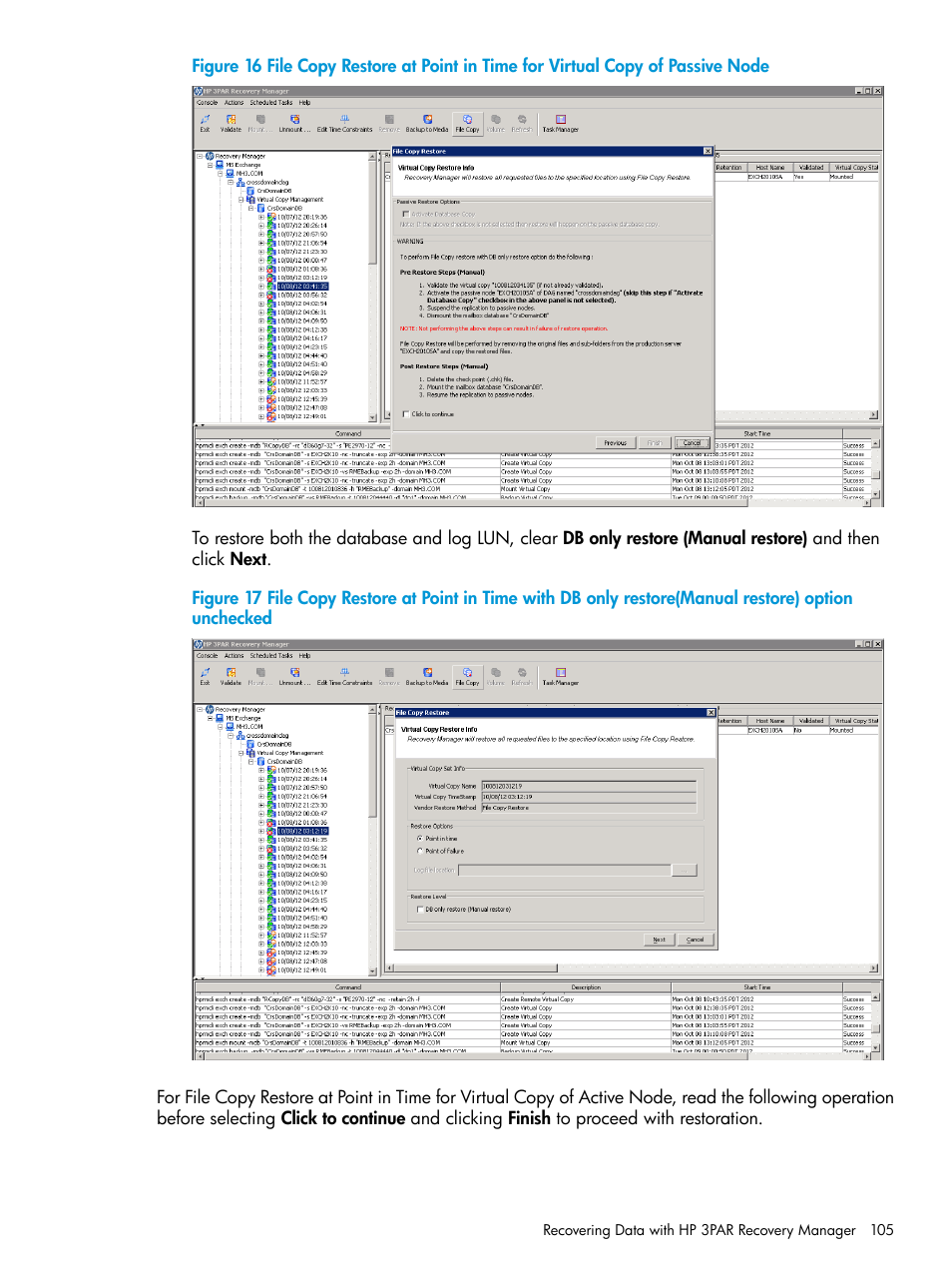 HP 3PAR Recovery Manager Software User Manual | Page 105 / 176