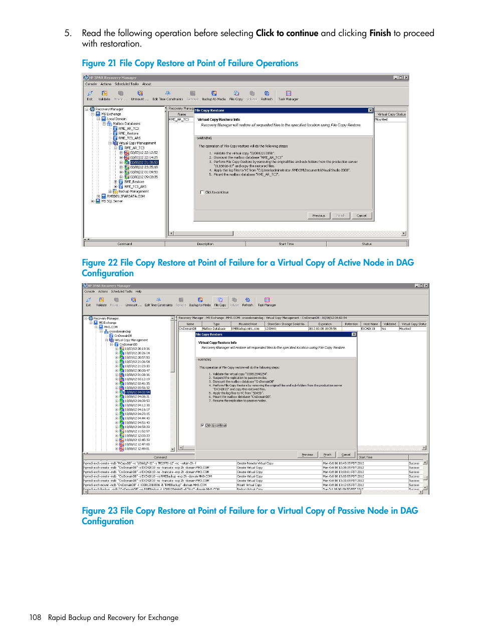 HP 3PAR Recovery Manager Software User Manual | Page 108 / 176