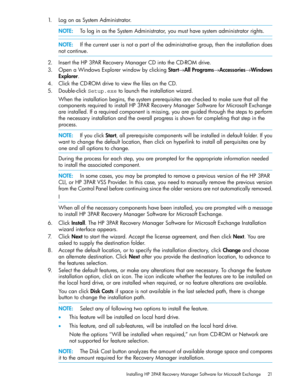 HP 3PAR Recovery Manager Software User Manual | Page 21 / 176