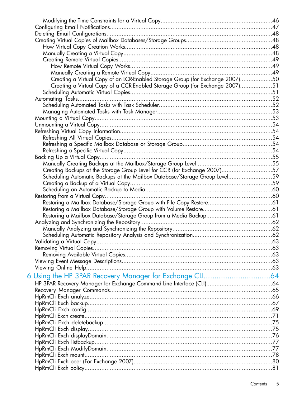 HP 3PAR Recovery Manager Software User Manual | Page 5 / 176