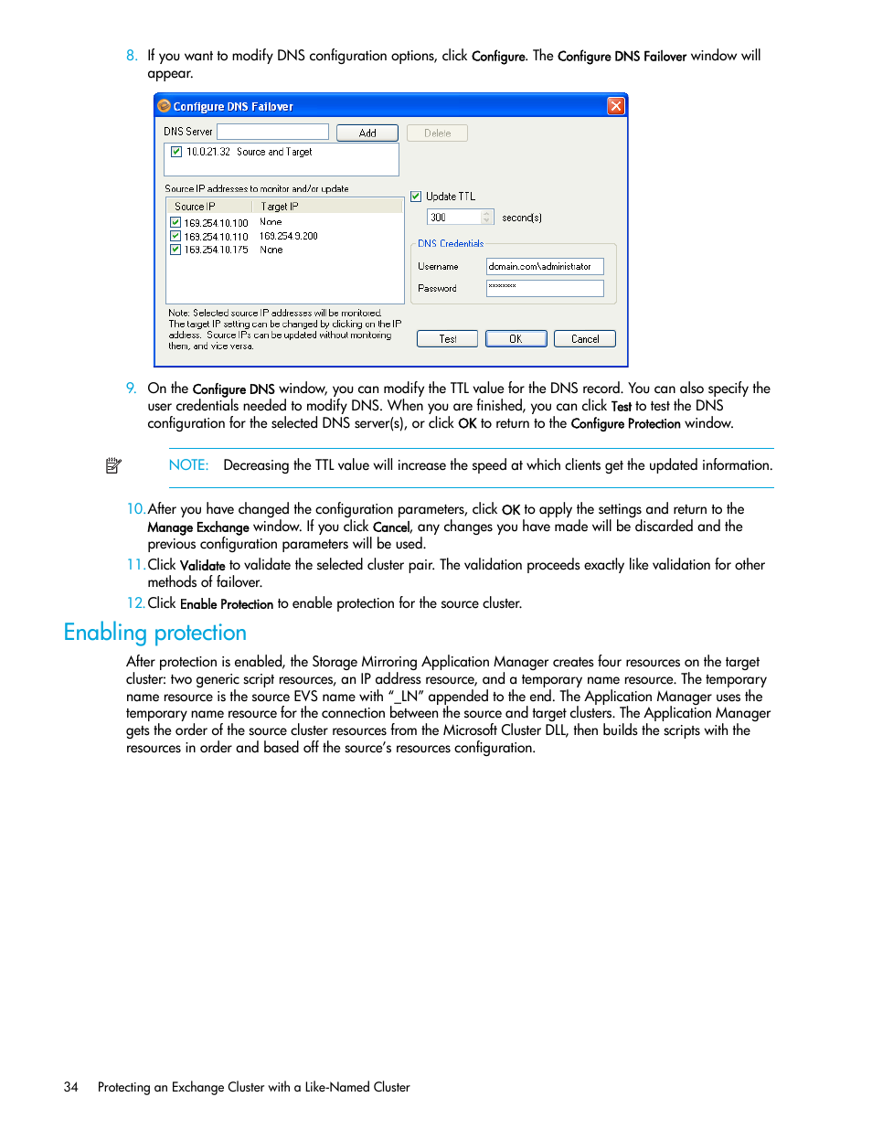 Enabling protection | HP Storage Mirroring V5 Software User Manual | Page 44 / 132