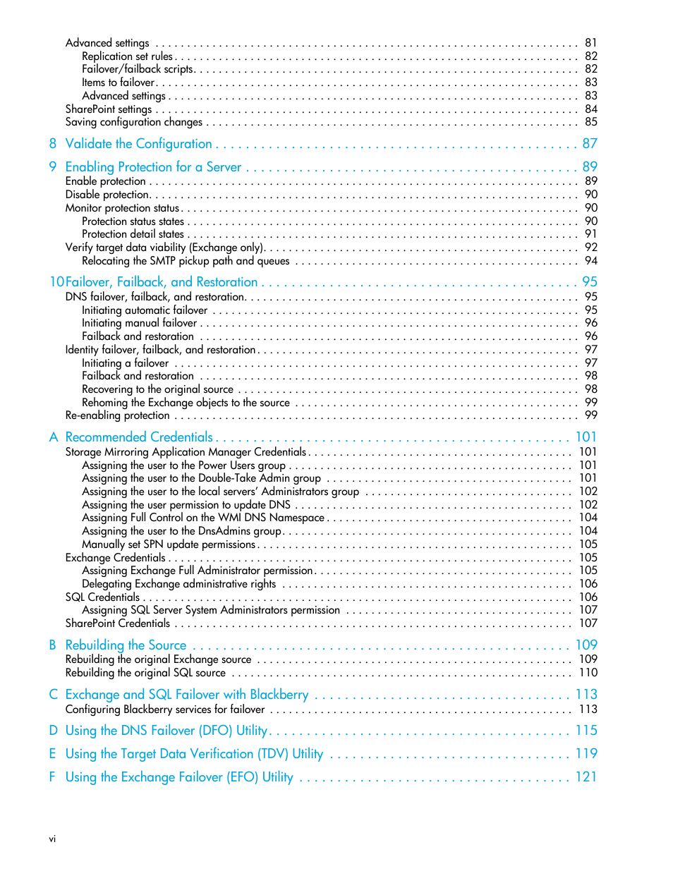 HP Storage Mirroring V5 Software User Manual | Page 6 / 132