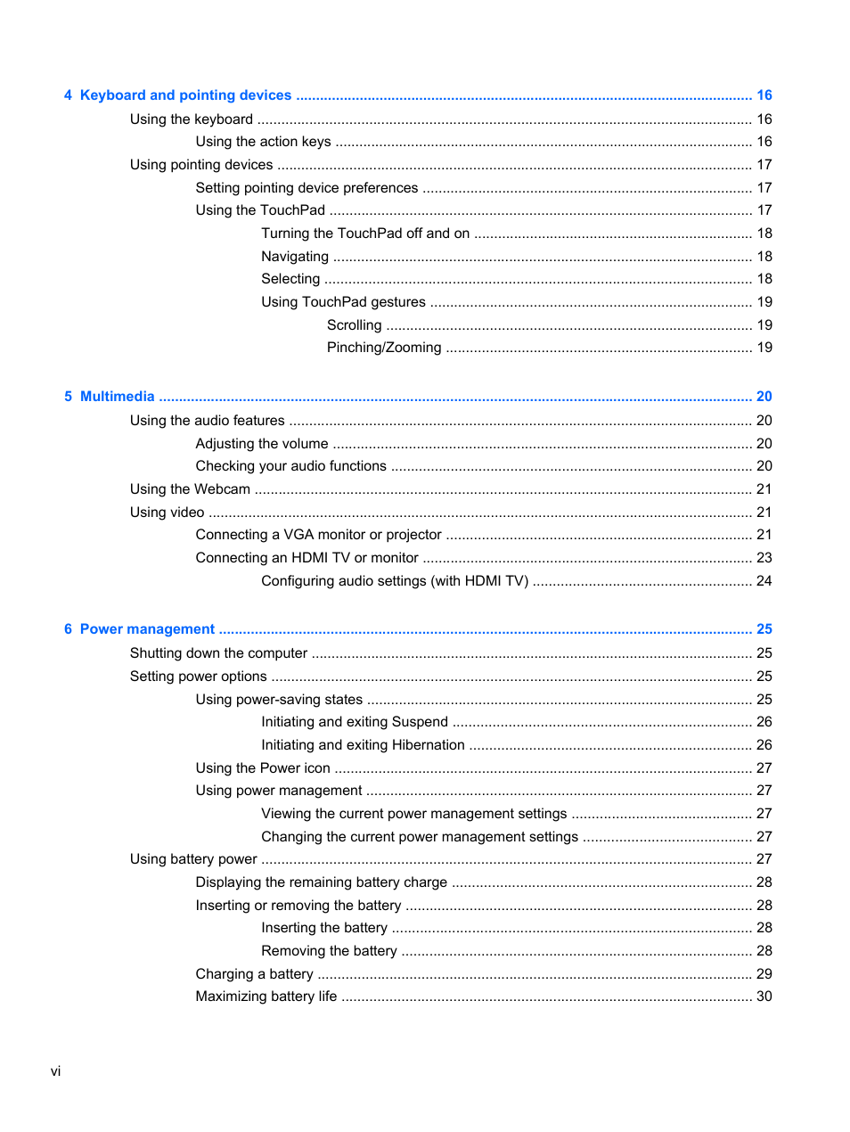 HP Pavilion dm1-4211nr Entertainment Notebook PC User Manual | Page 6 / 82