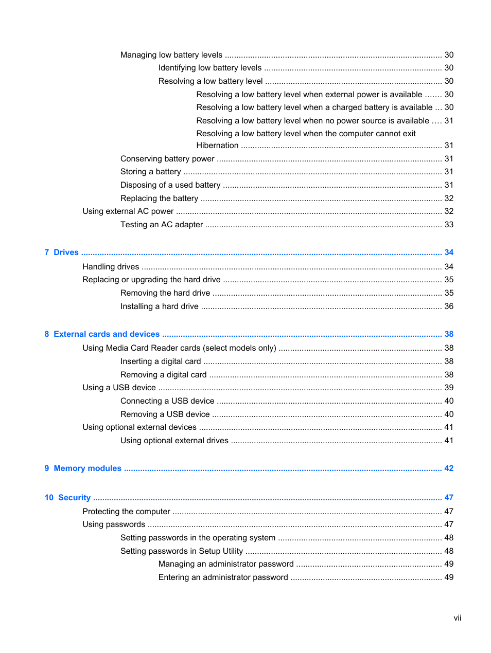 HP Pavilion dm1-4211nr Entertainment Notebook PC User Manual | Page 7 / 82