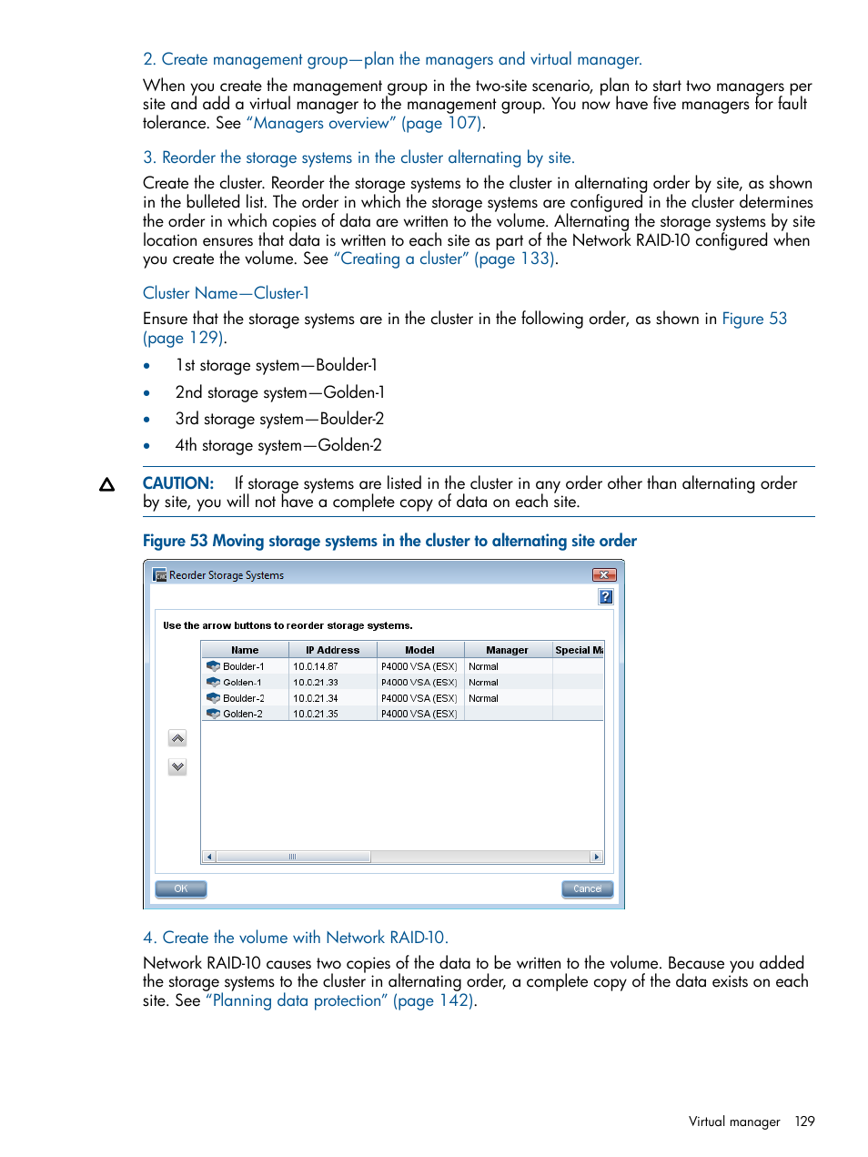 HP LeftHand P4000 Virtual SAN Appliance Software User Manual | Page 129 / 275