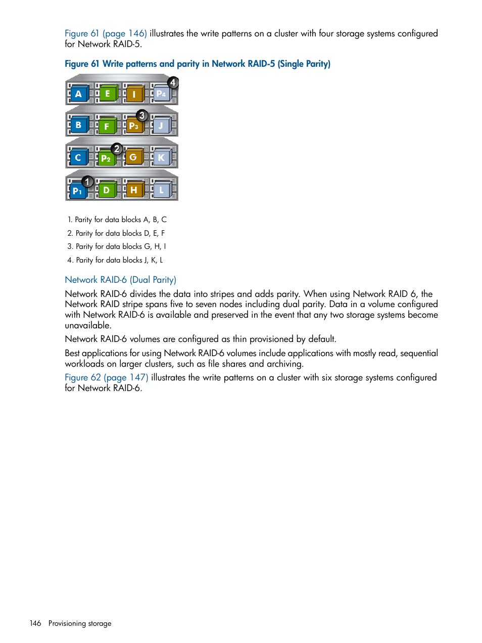 Network raid-6 (dual parity) | HP LeftHand P4000 Virtual SAN Appliance Software User Manual | Page 146 / 275