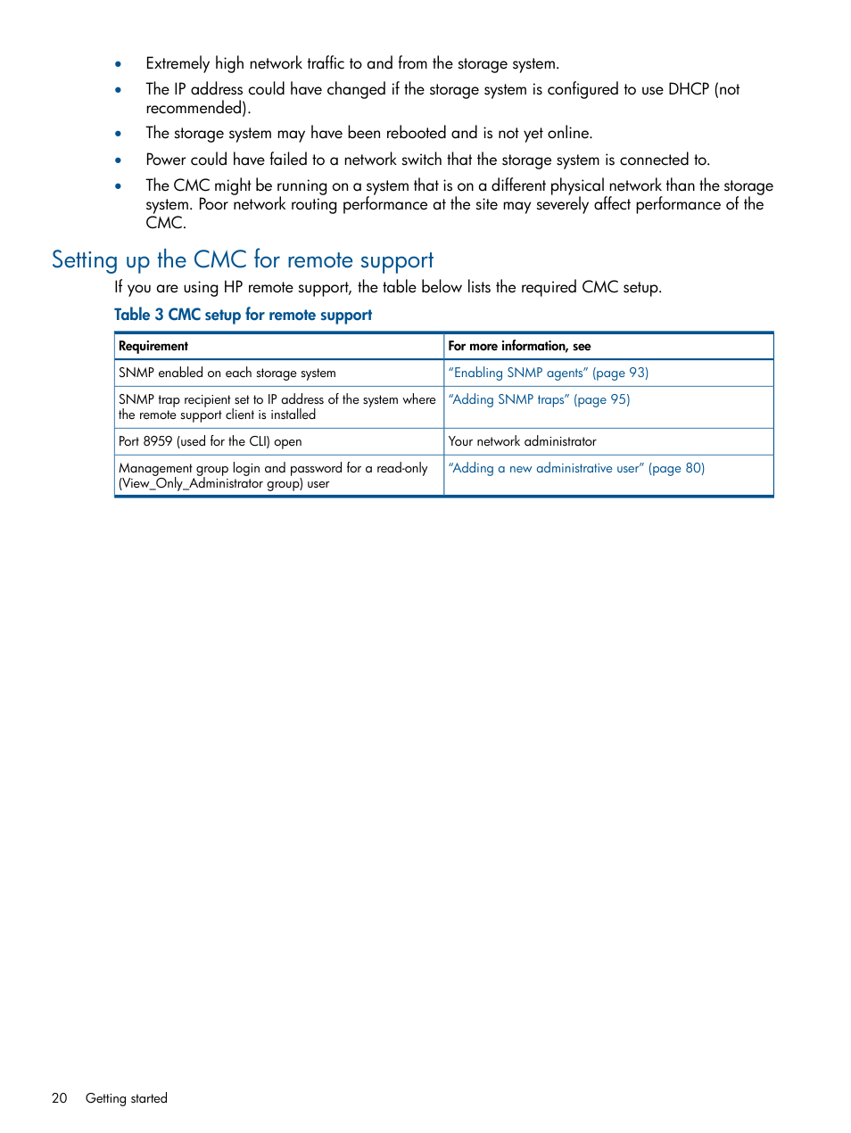 Setting up the cmc for remote support | HP LeftHand P4000 Virtual SAN Appliance Software User Manual | Page 20 / 275