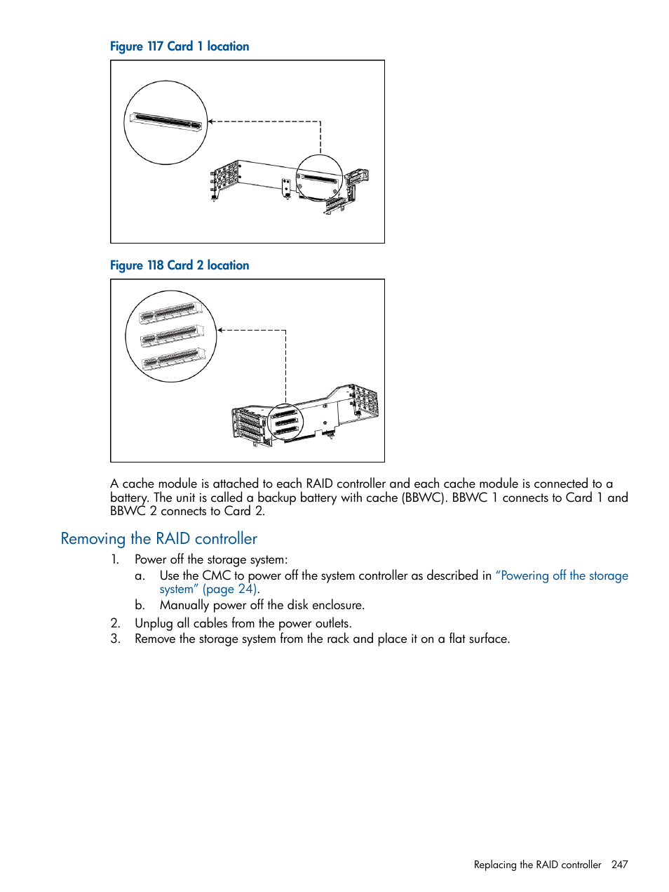 Removing the raid controller | HP LeftHand P4000 Virtual SAN Appliance Software User Manual | Page 247 / 275