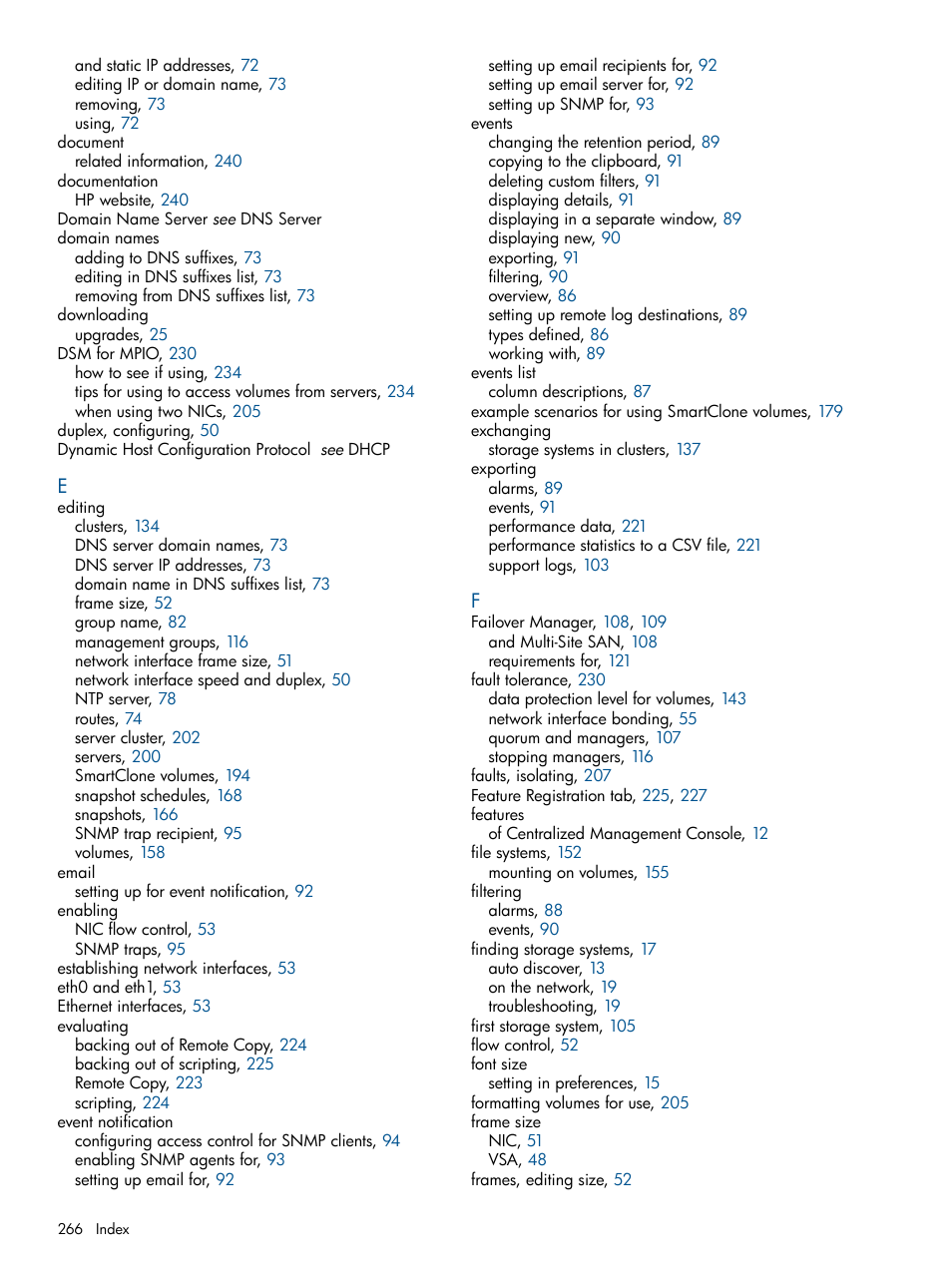 HP LeftHand P4000 Virtual SAN Appliance Software User Manual | Page 266 / 275