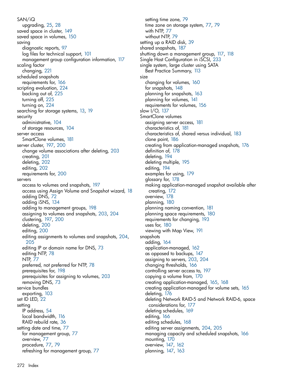 HP LeftHand P4000 Virtual SAN Appliance Software User Manual | Page 272 / 275
