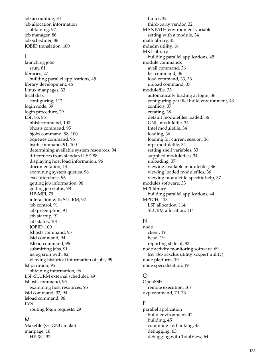 HP XC System 4.x Software User Manual | Page 133 / 135