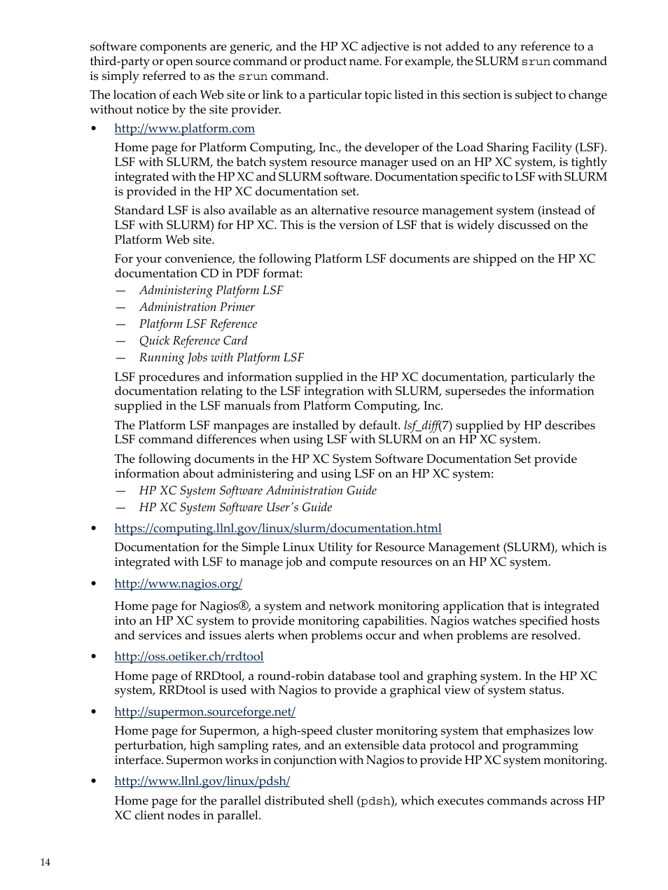 HP XC System 4.x Software User Manual | Page 14 / 135