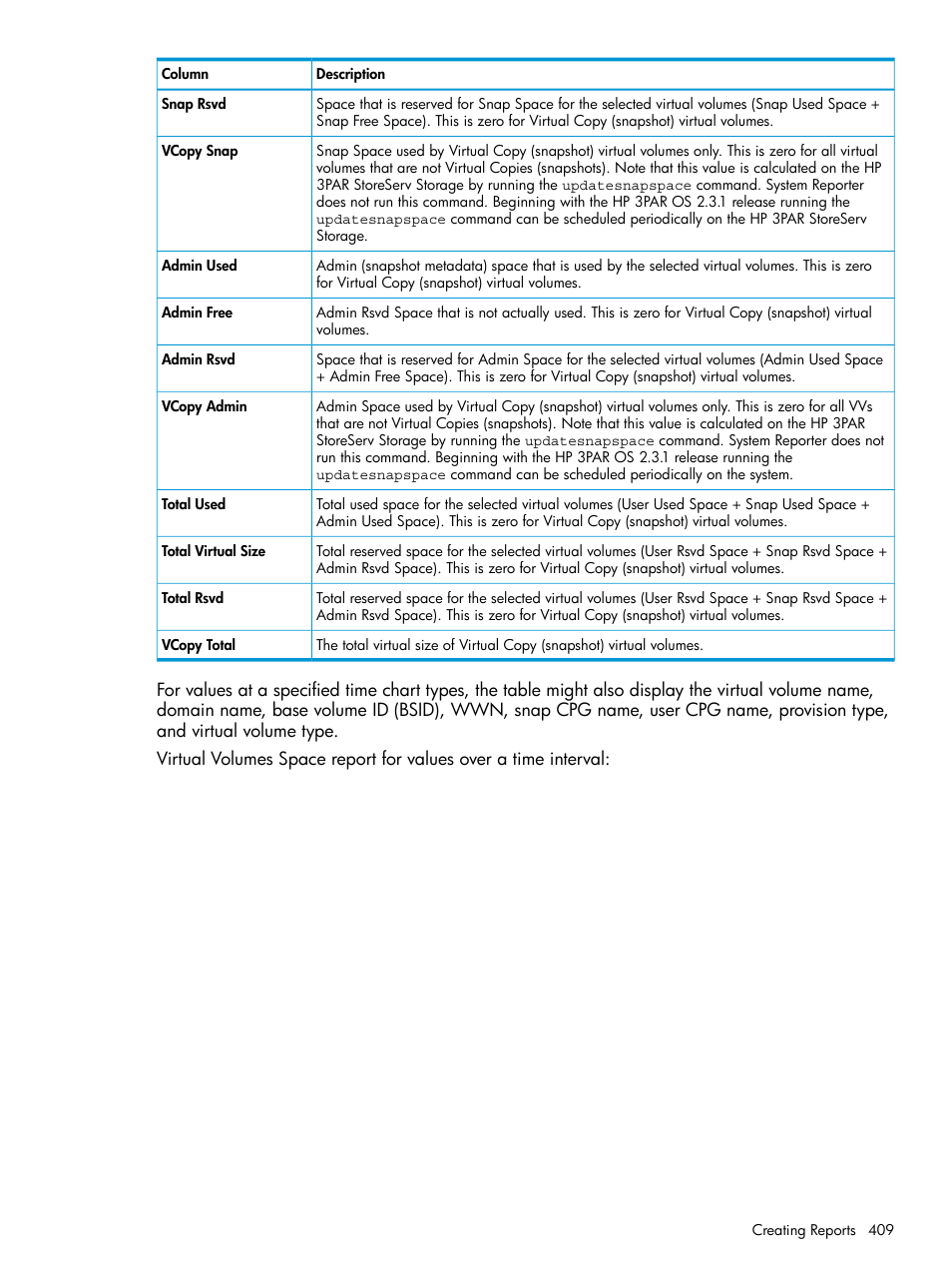 HP 3PAR Operating System Software User Manual | Page 409 / 524