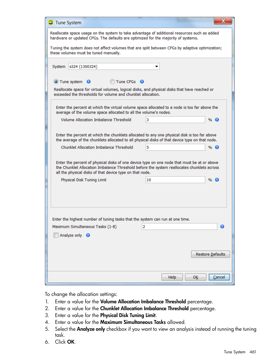 HP 3PAR Operating System Software User Manual | Page 461 / 524