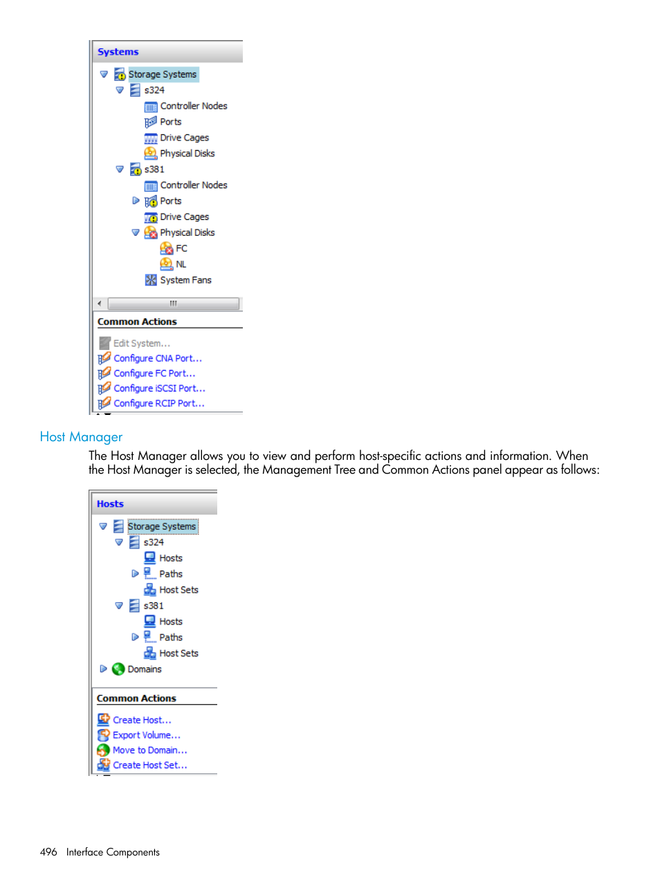 Host manager | HP 3PAR Operating System Software User Manual | Page 496 / 524