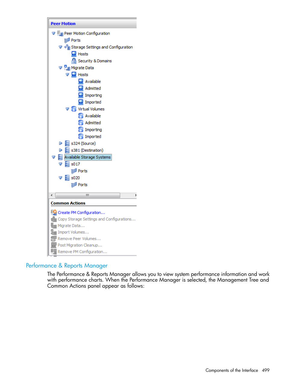 Performance & reports manager | HP 3PAR Operating System Software User Manual | Page 499 / 524