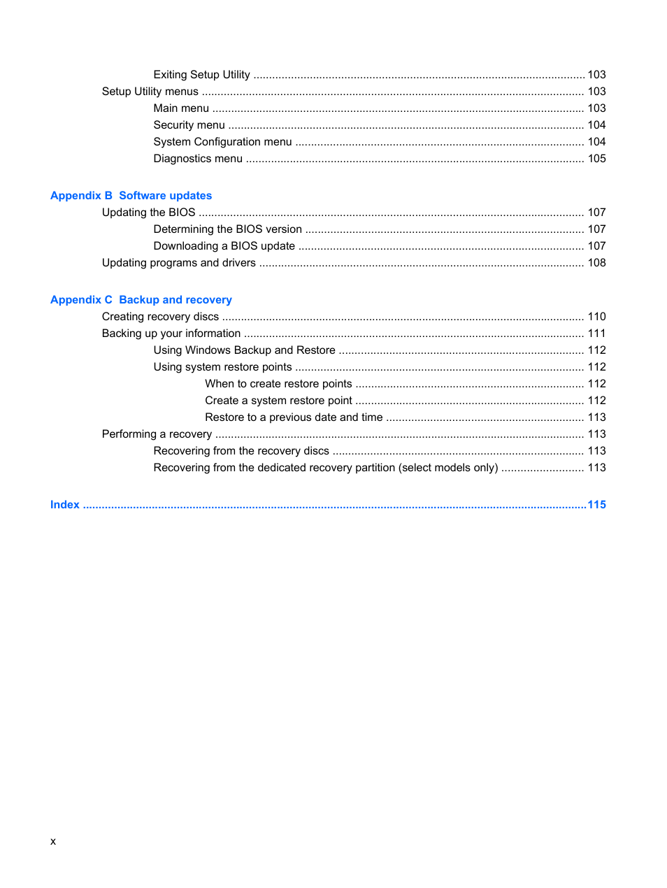 HP Pavilion dv6z-3200 CTO Select Edition Entertainment Notebook PC User Manual | Page 10 / 129