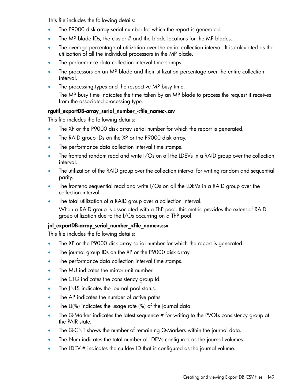HP XP Performance Advisor Software User Manual | Page 149 / 416
