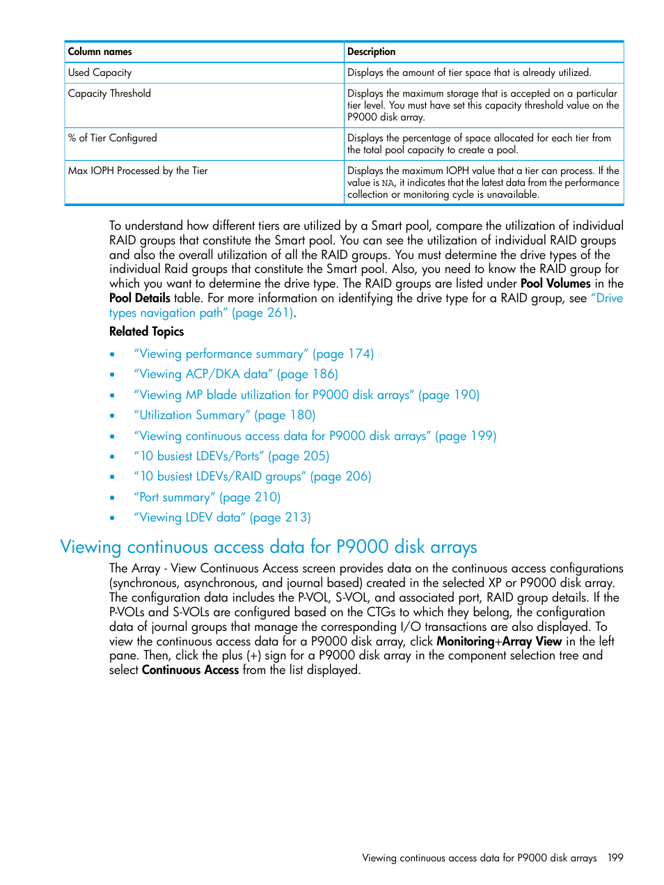 HP XP Performance Advisor Software User Manual | Page 199 / 416