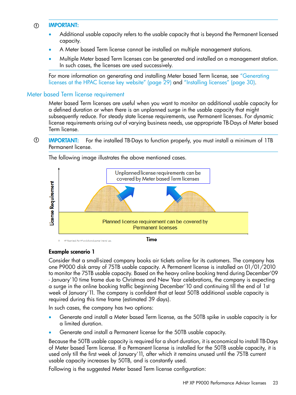 Meter based term license requirement | HP XP Performance Advisor Software User Manual | Page 23 / 416