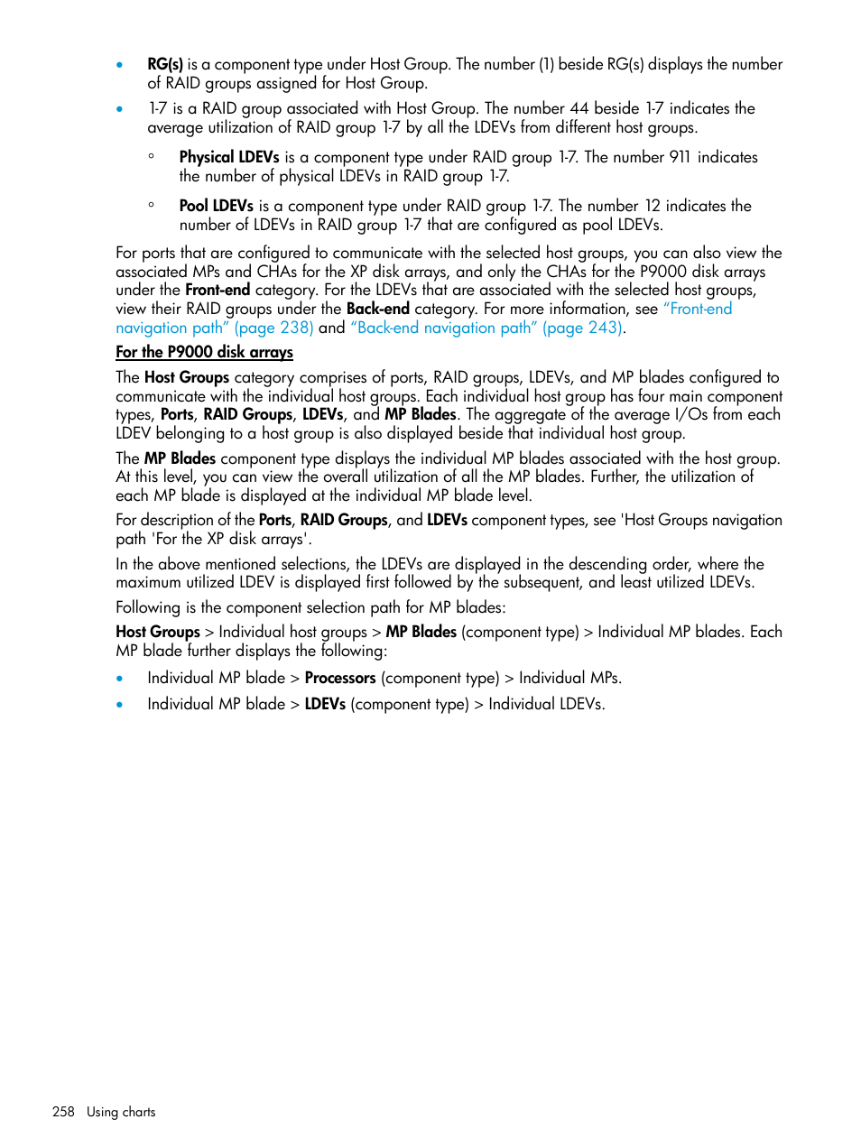 HP XP Performance Advisor Software User Manual | Page 258 / 416