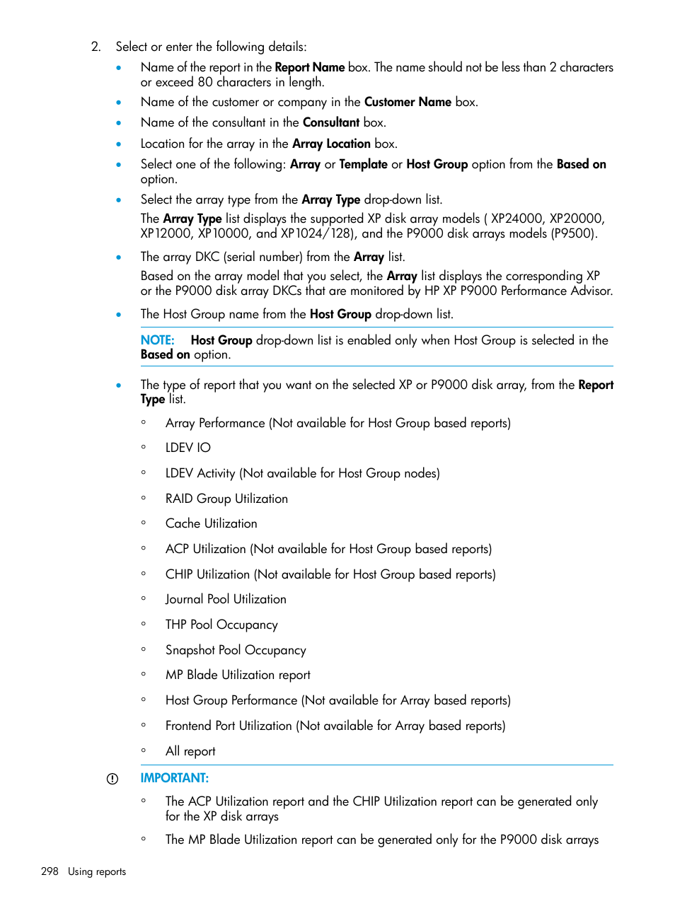 HP XP Performance Advisor Software User Manual | Page 298 / 416