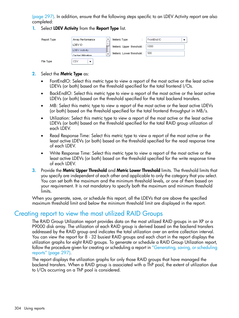 Creating | HP XP Performance Advisor Software User Manual | Page 304 / 416